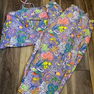 Colorful Underwater Print Pajama Set